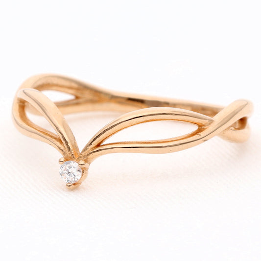 Auksinis žiedas su cirkoniu vestuviniaiziedai.lt