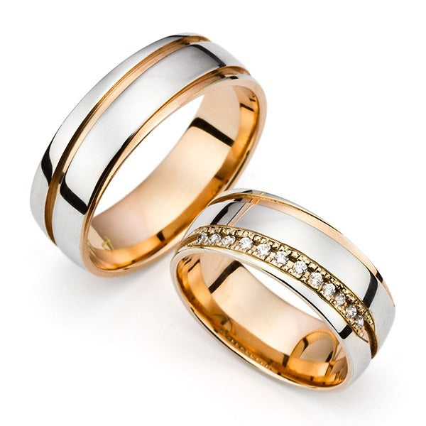 Modernūs vestuviniai žiedai su briliantais vestuviniaiziedai.lt