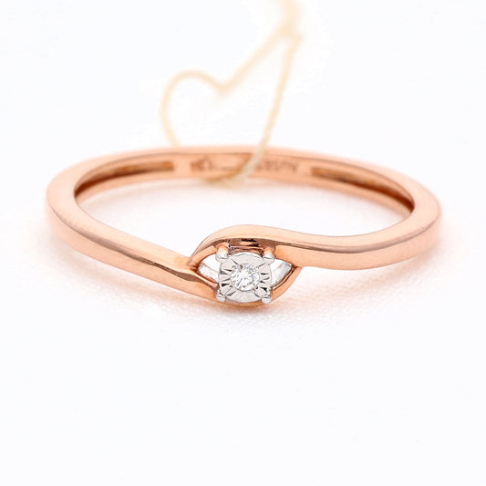 Auksinis žiedas su deimantu 0,01ct vestuviniaiziedai.lt