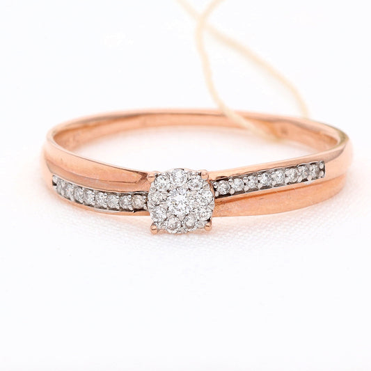 Auksinis žiedas su deimantais 0,11ct vestuviniaiziedai.lt