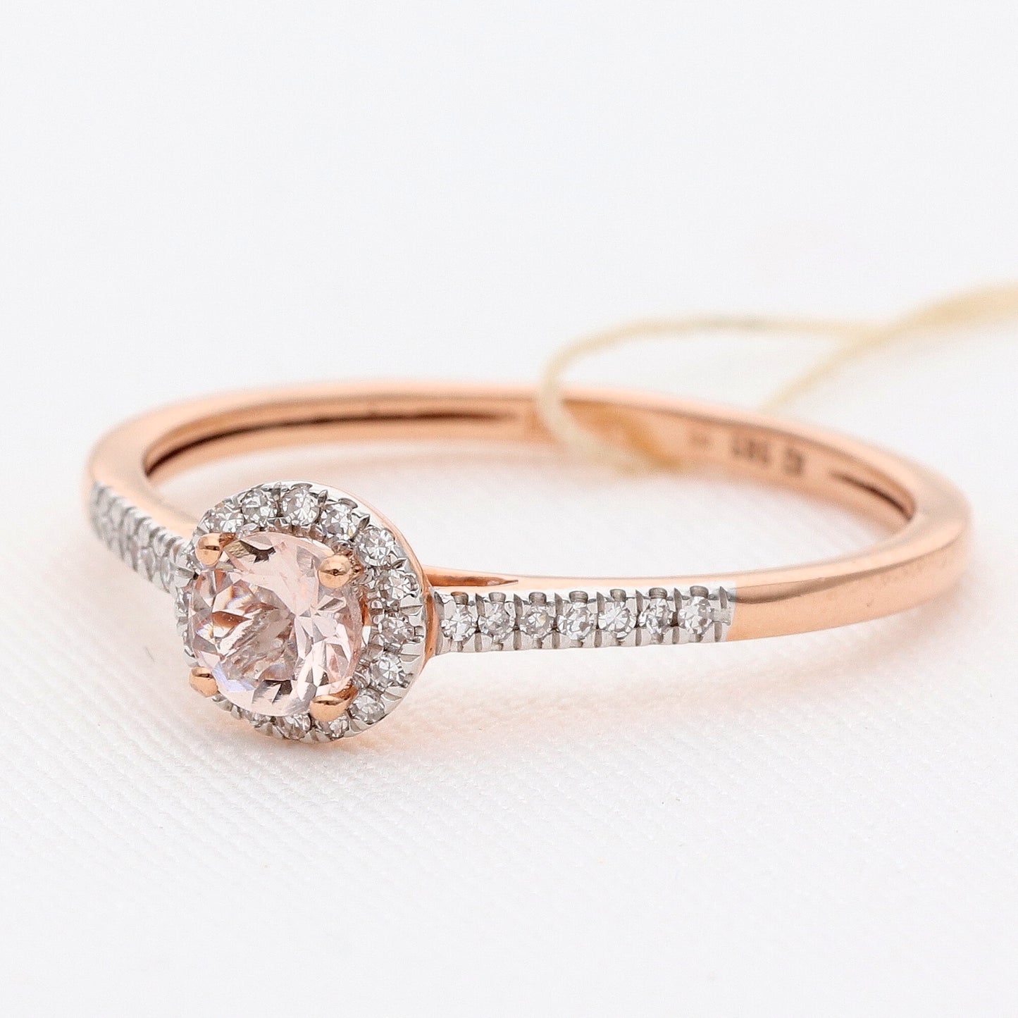 Auksinis žiedas su deimantais 0,14ct vestuviniaiziedai.lt