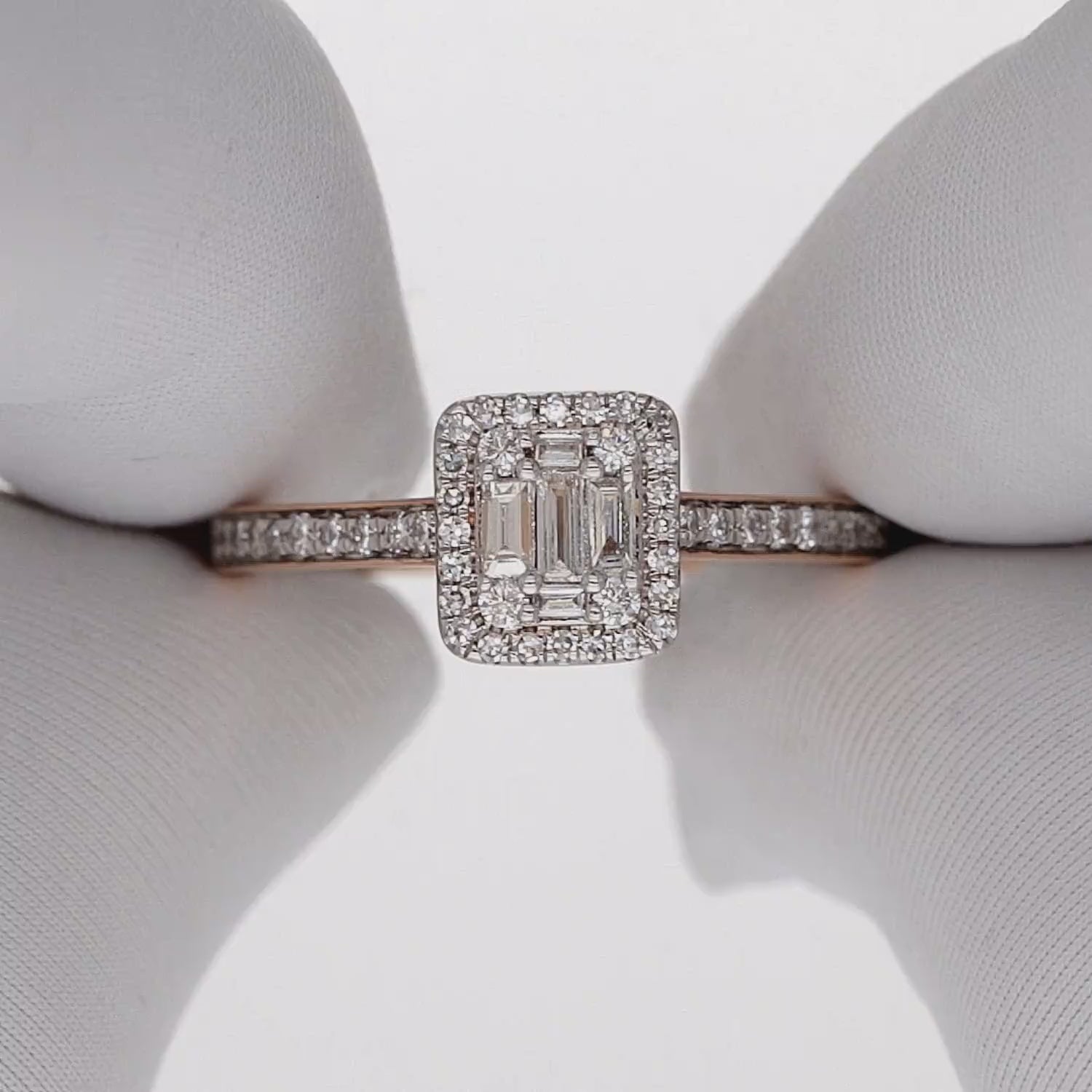 Balto aukso žiedas su briliantu – sužadėtuvių žiedai Lietuvoje internetu