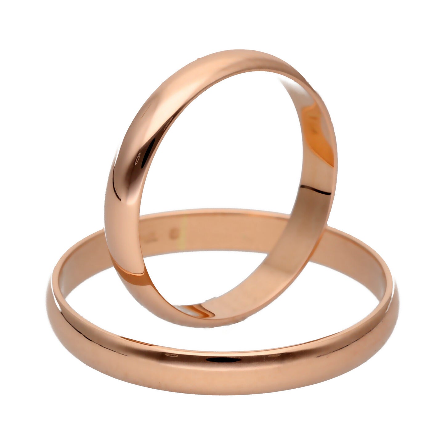 Klasikiniai vestuviniai žiedai 3mm pločio su komfortu vestuviniaiziedai.lt