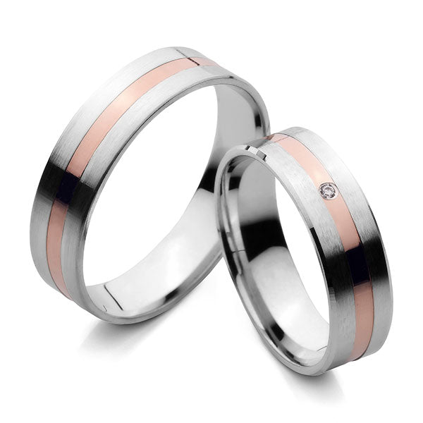Modernūs vestuviniai žiedai su briliantais