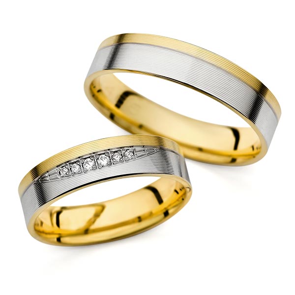 Modernūs vestuviniai žiedai su briliantais